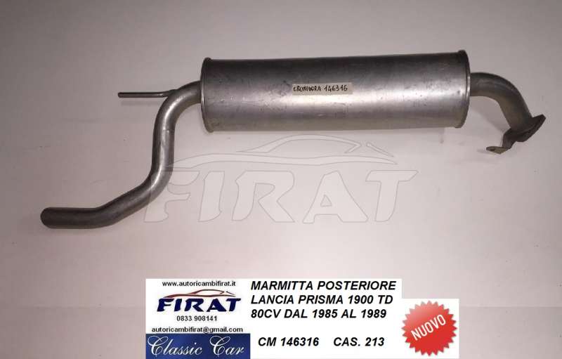 MARMITTA LANCIA PRISMA 1900 TD 85 - 89 POST. (146316)